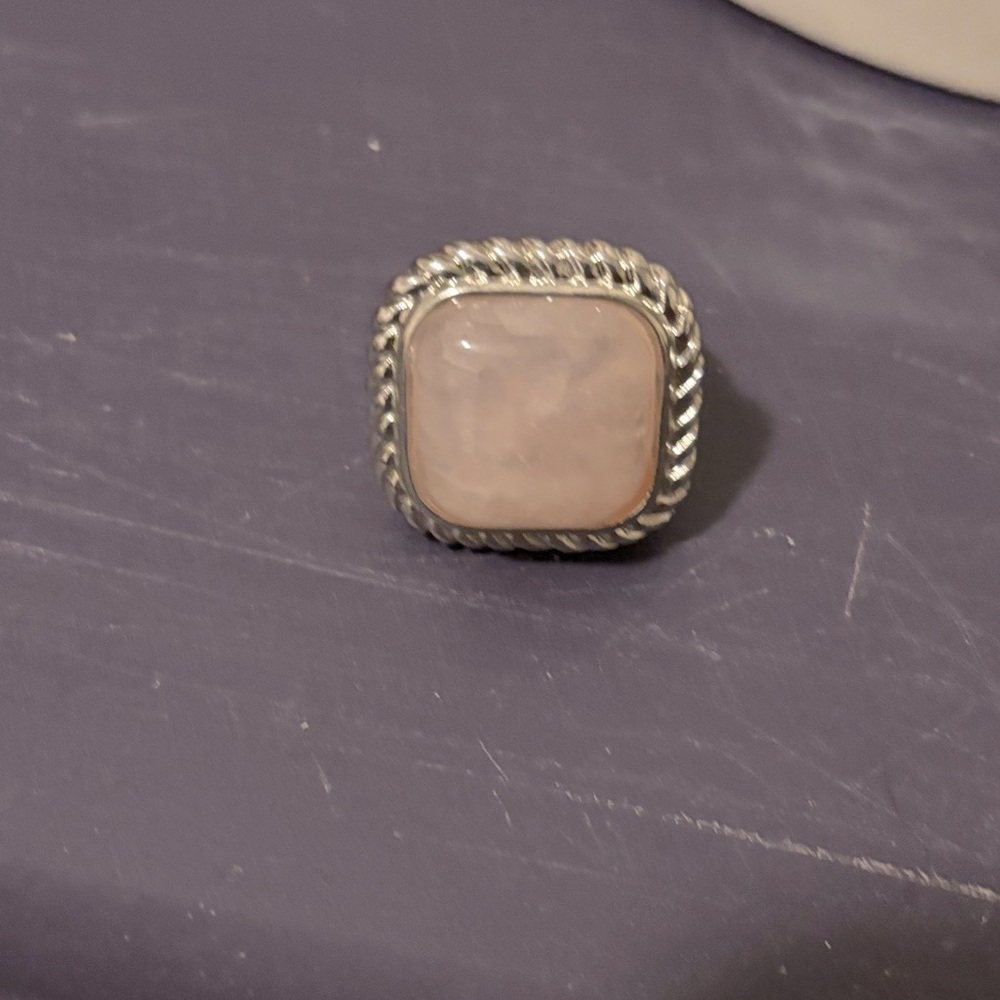 New York & Company chunky pale pink ring
